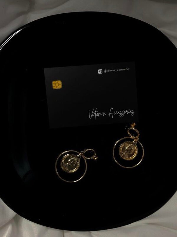 Coin drop earings