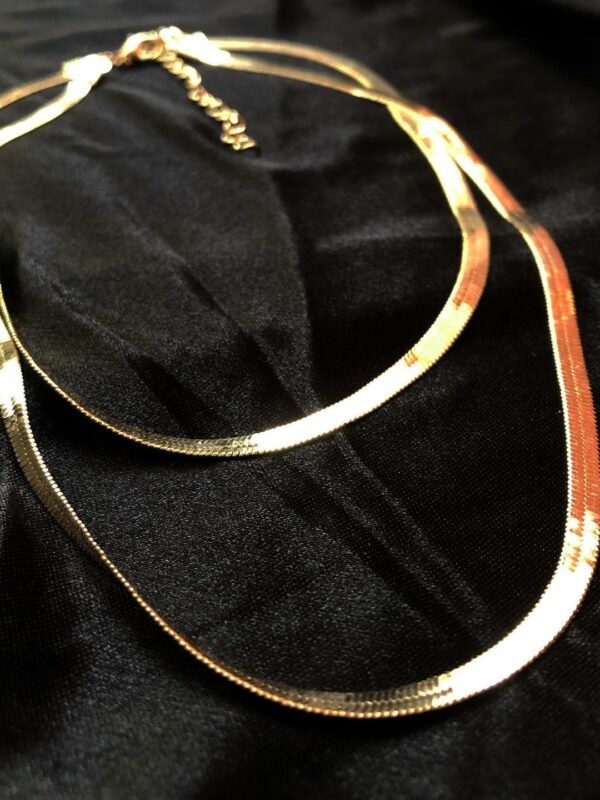 Double layered gold chain