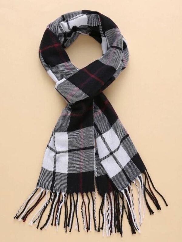 Men Plaid Scarf