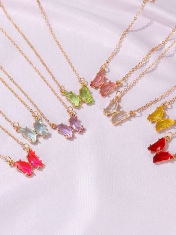 Crystal butterfly necklace