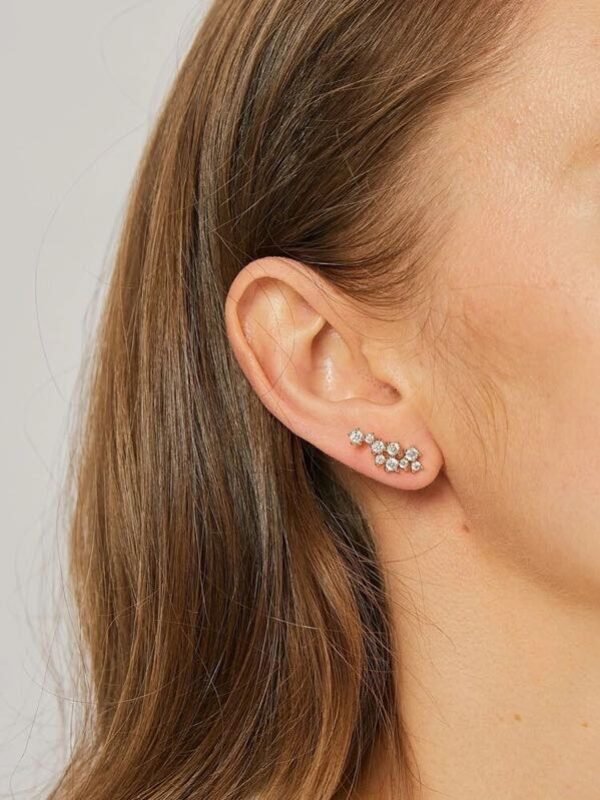 stud earrings 18k gold plated