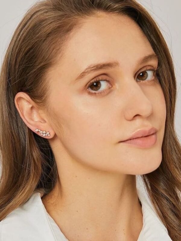 stud earrings 18k gold plated