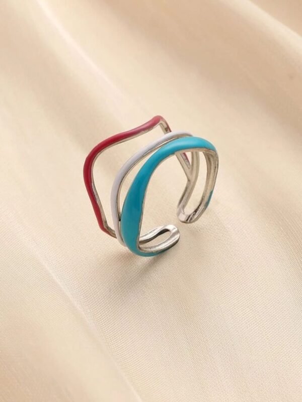 Color block cuff ring