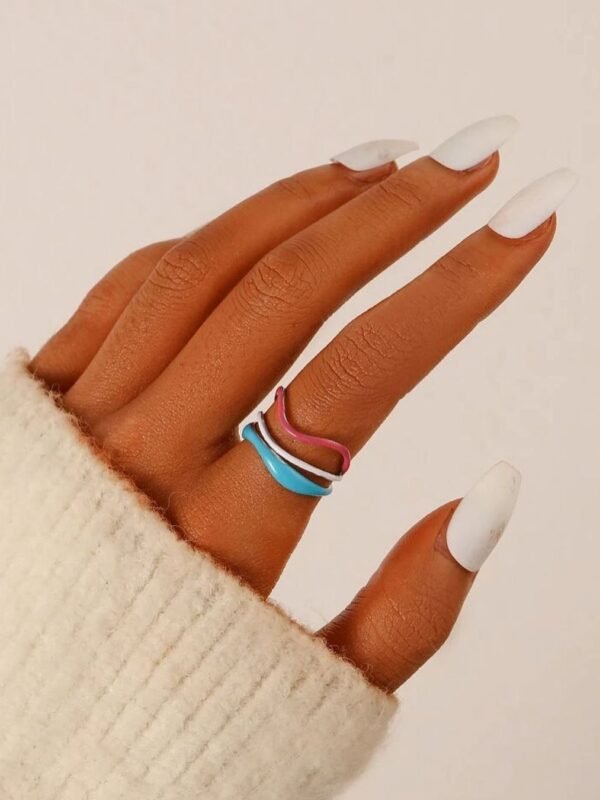 Color block cuff ring