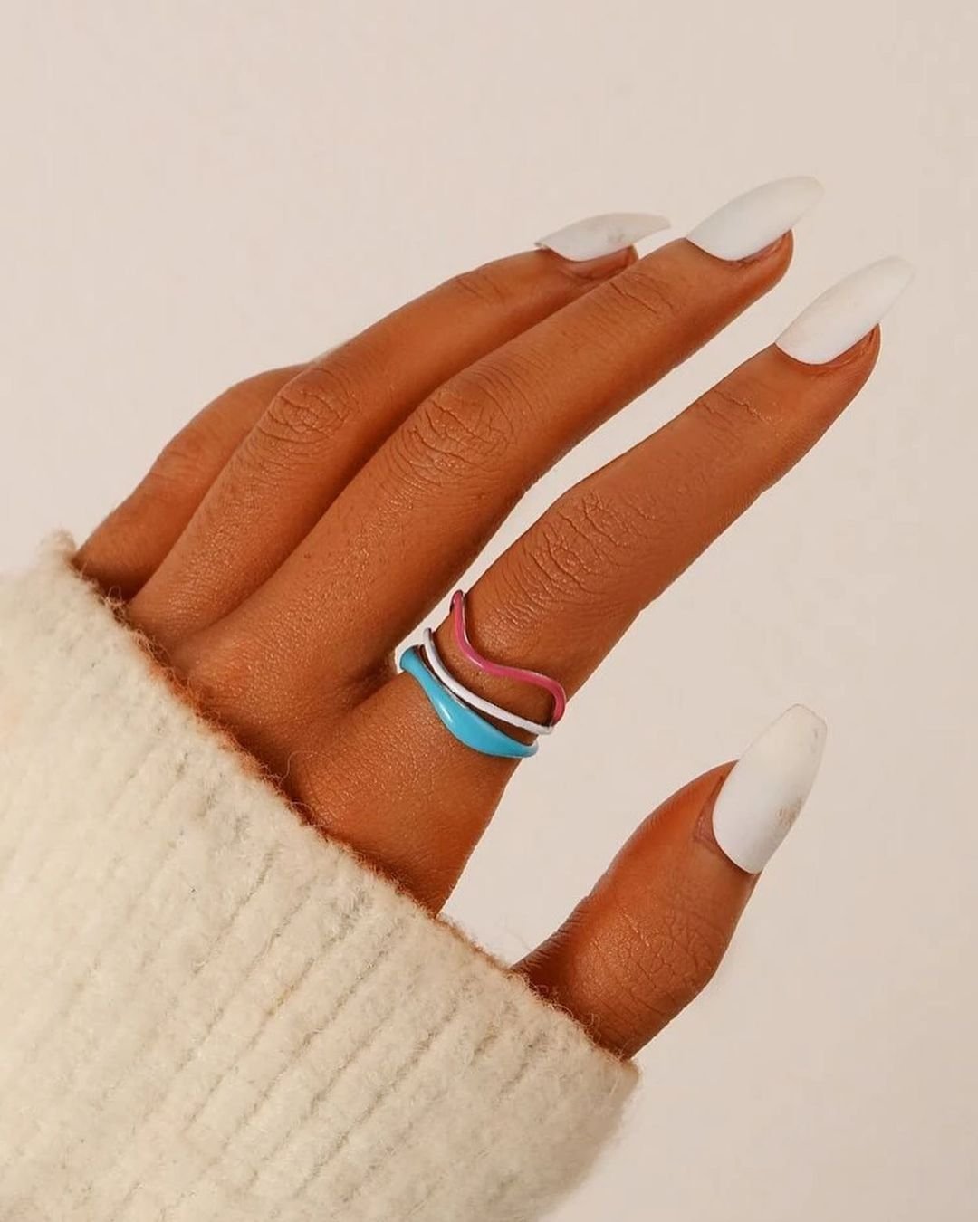 Color block cuff ring