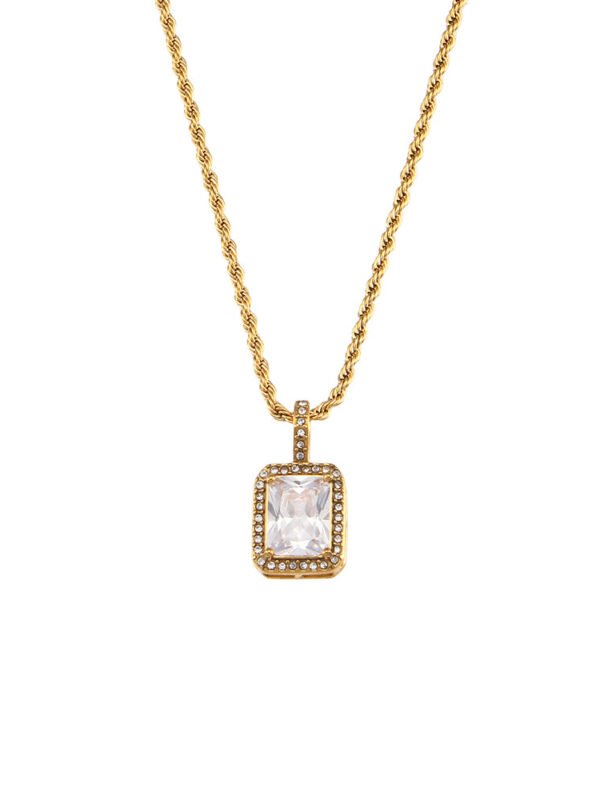 BOLD WHITE 18k gold plated Necklace