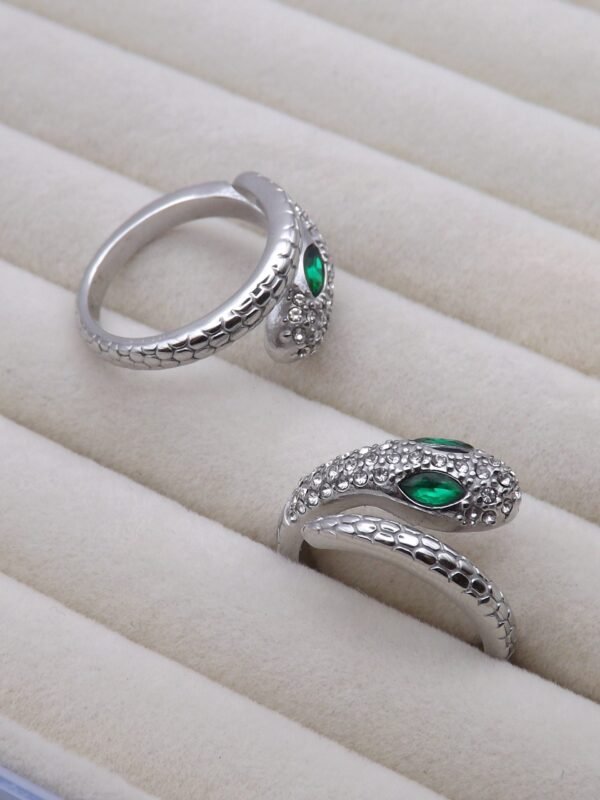 SNAKEY SILVER BEAUTY 18K gold plated ring