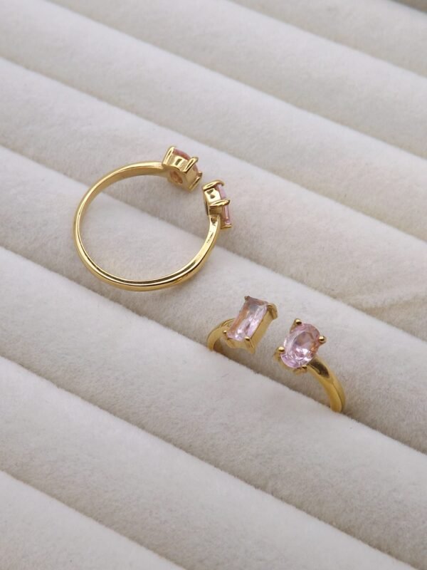 PINK SIMPLE ELEGANCE 18K gold plated ring