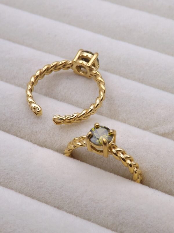 ROYAL GREEN AESTHETIC 18K gold plated ring