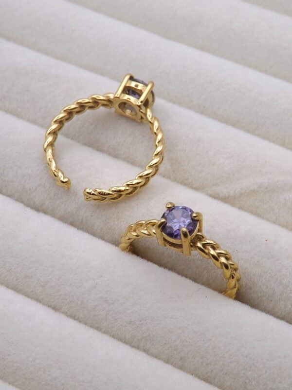 ROYAL AMETHYST AESTHETIC 18K gold plated ring
