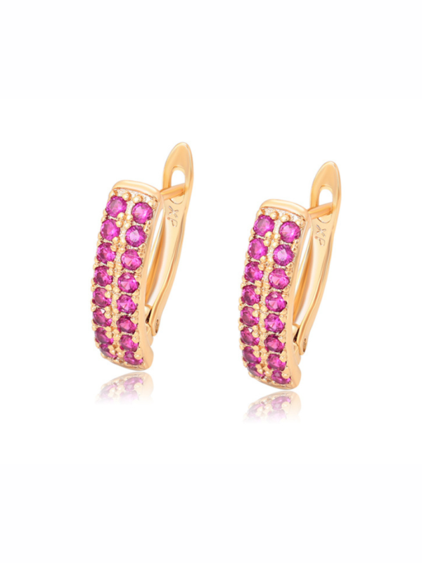PINK SERINE 18k gold plated Earrings