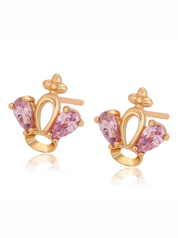 ROYAL PINK 18k gold plated Earrings