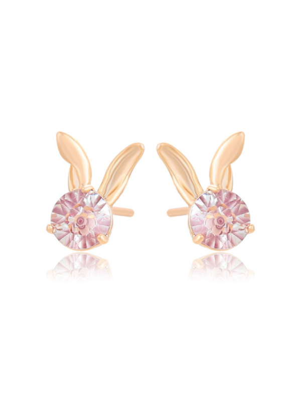 BUNNY CRYSTAL 18k gold plated Earrings