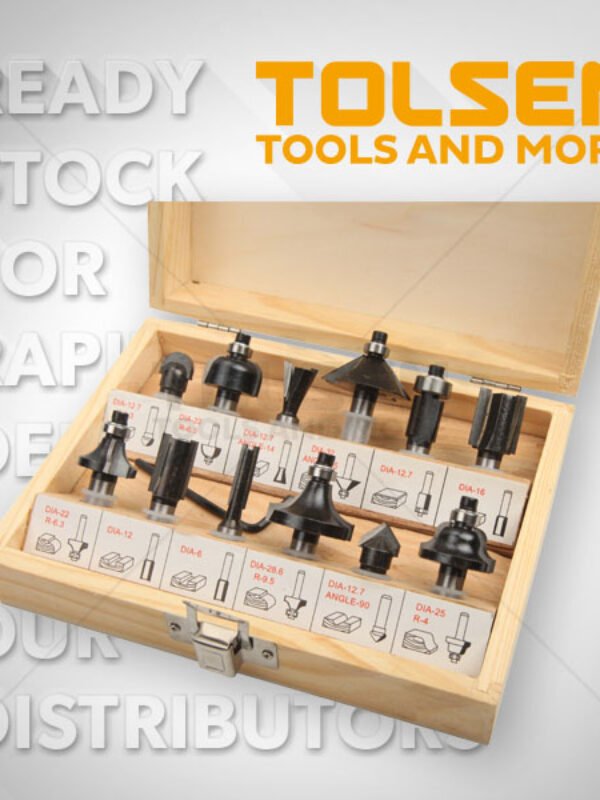 Tolsen 12pcs Carbide Router Bits Set