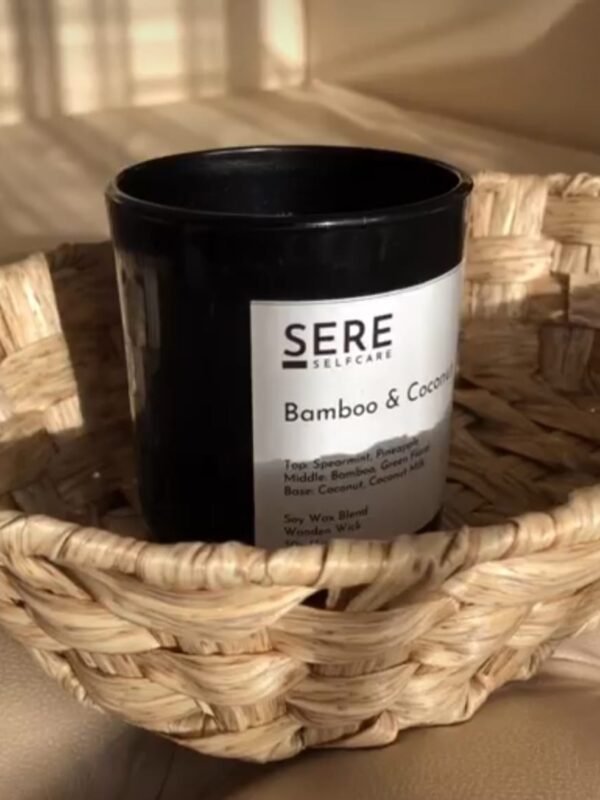 Bamboo and coconut scented candle