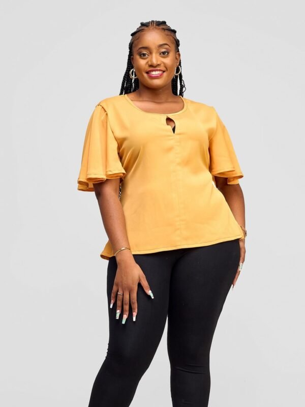 Cora Mustard Top