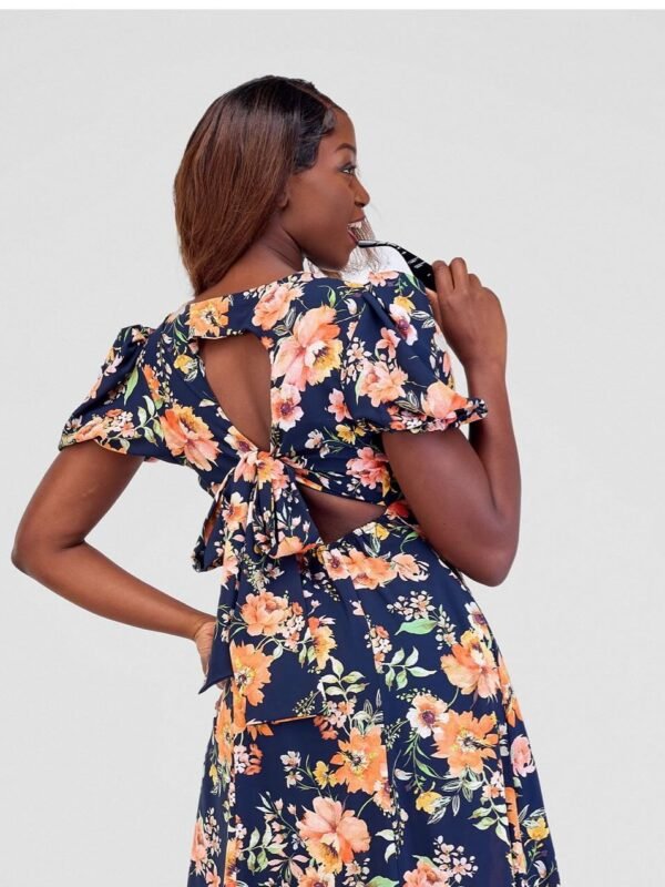 Joana Black Floral Dress