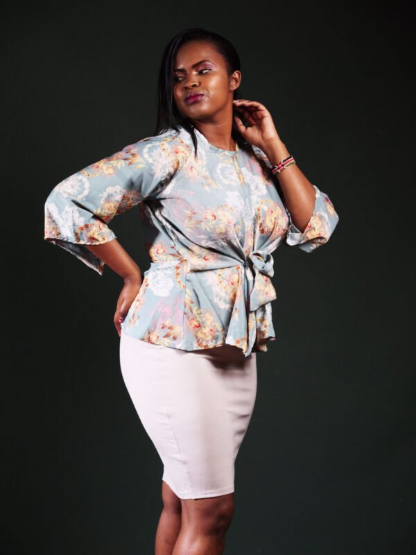 Kezia-Blue floral print