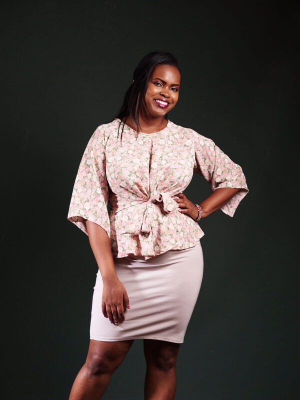 Kezia-pink floral print