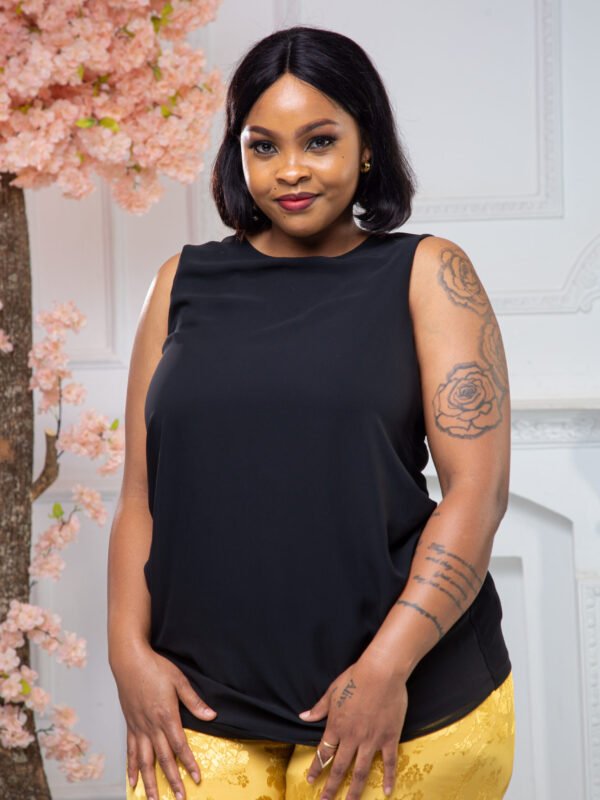 CLASSY SLEEVELESS TOP – BLACK