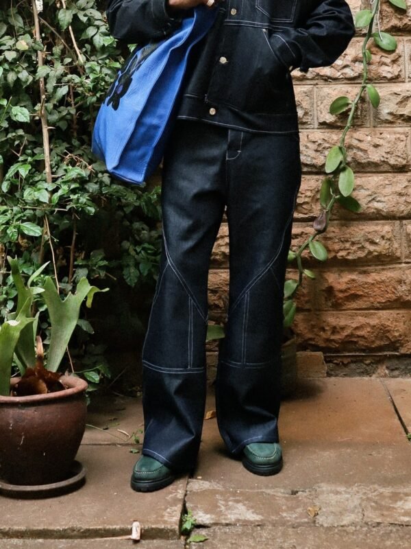 Black Ten-Pocket Denim Pants