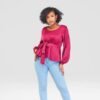 Hulya Top in Burgundy - Image 4