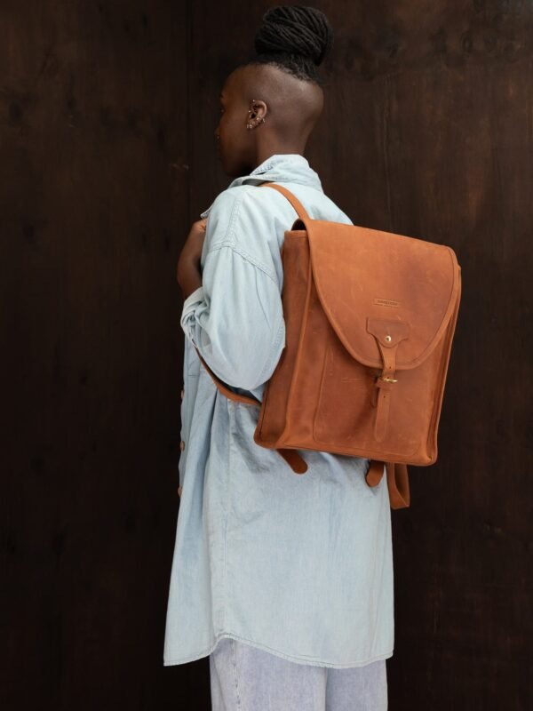 Pull-up Leather Keziah Backpack